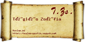 Téglás Zsófia névjegykártya