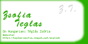 zsofia teglas business card